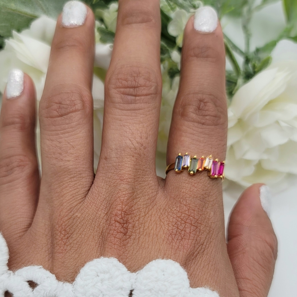 🥰 COLORFUL SPIRIT STERLING SILVER RING - Picture 2 of 11